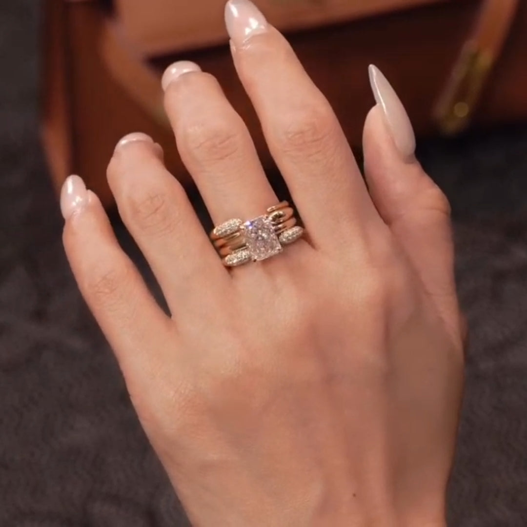 Bague Vintage “Éclat Royal” (taille standard/Acier inoxydable)
