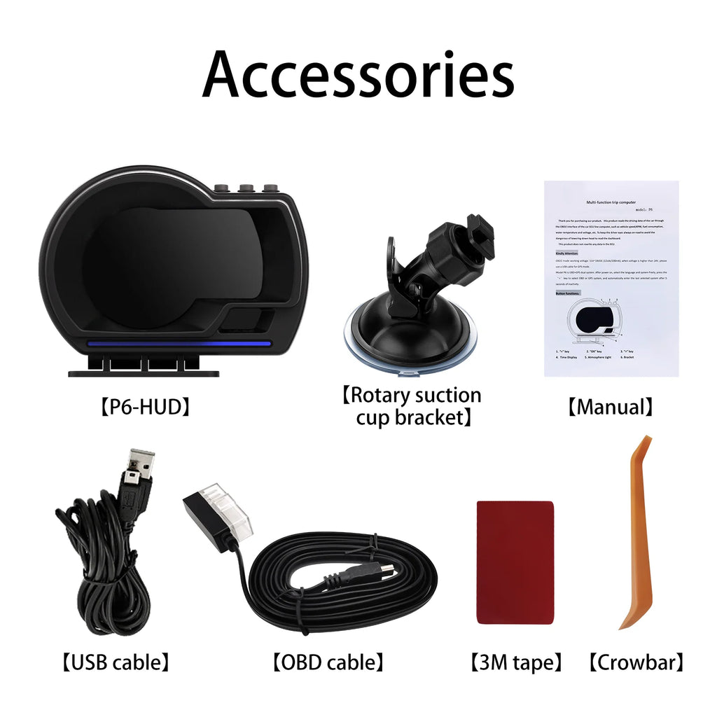 عداد سرعة رقمي GPS + OBD2